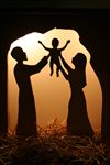 Presepe in ombra e luce